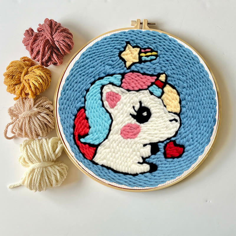 Rainbow Unicorn Punch Needle Kit - Exquisite Handmade Crafts | Diy Hanging Ornament - image 3