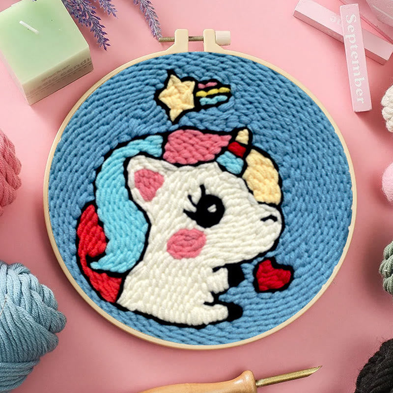 Rainbow Unicorn Punch Needle Kit - Exquisite Handmade Crafts | Diy Hanging Ornament - image 6