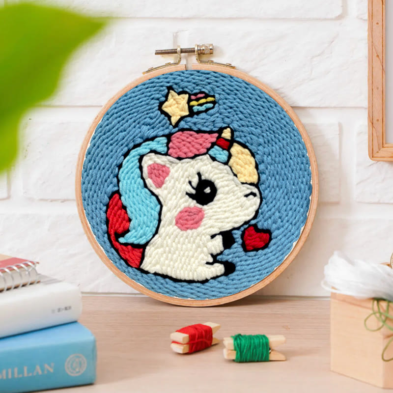 Rainbow Unicorn Punch Needle Kit - Exquisite Handmade Crafts | Diy Hanging Ornament - image 4