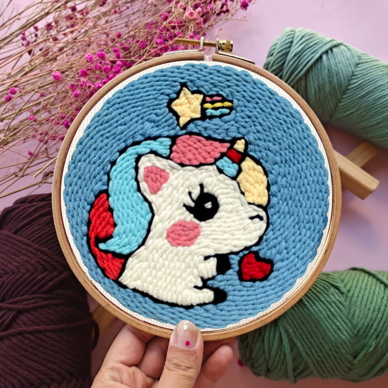 Rainbow Unicorn Punch Needle Kit - Exquisite Handmade Crafts | Diy Hanging Ornament - image 7