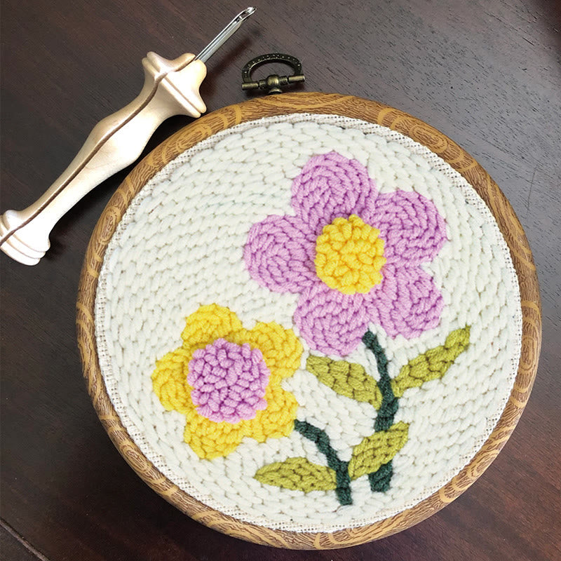 Wildflowers Punch Needle Kit - Diy Flower Stitchwork | Easy For Needle Starters - image 7