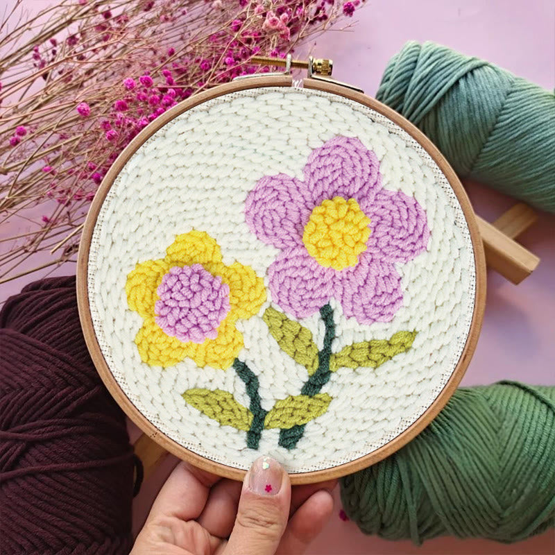 Wildflowers Punch Needle Kit - Diy Flower Stitchwork | Easy For Needle Starters - image 9