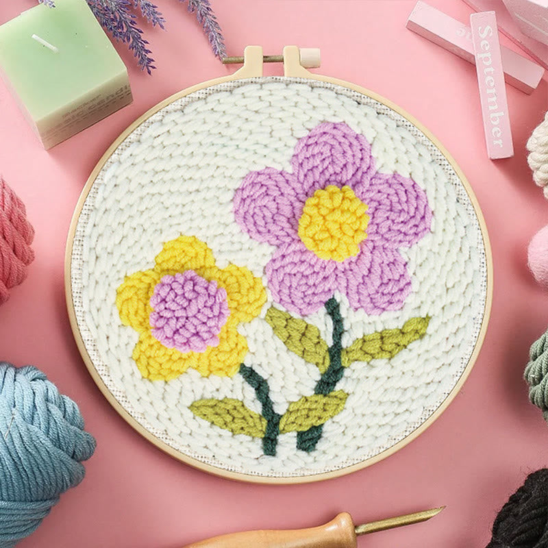 Wildflowers Punch Needle Kit - Diy Flower Stitchwork | Easy For Needle Starters - image 5