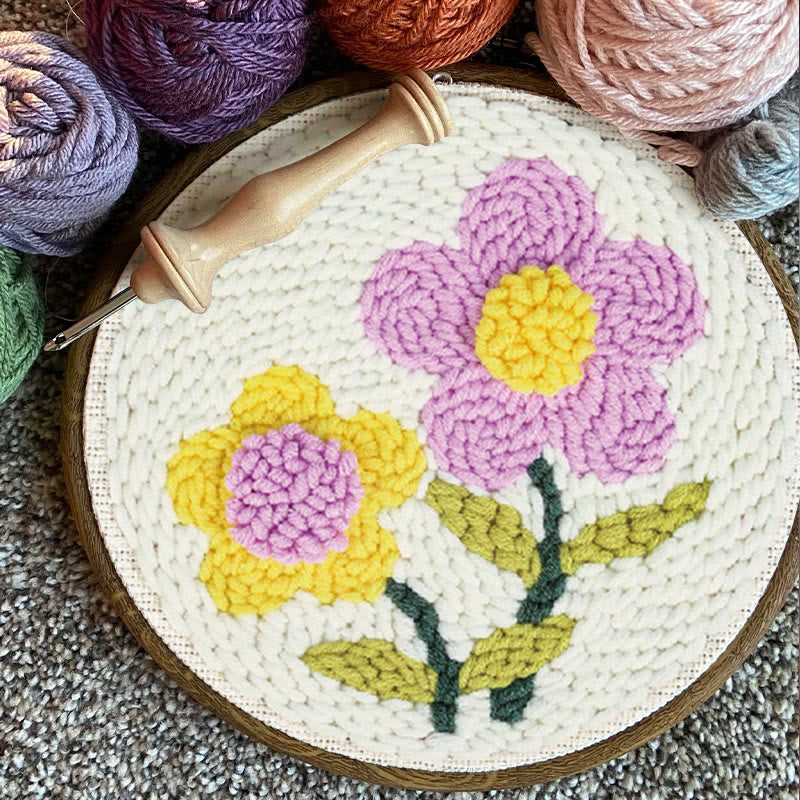 Wildflowers Punch Needle Kit - Diy Flower Stitchwork | Easy For Needle Starters - image 8