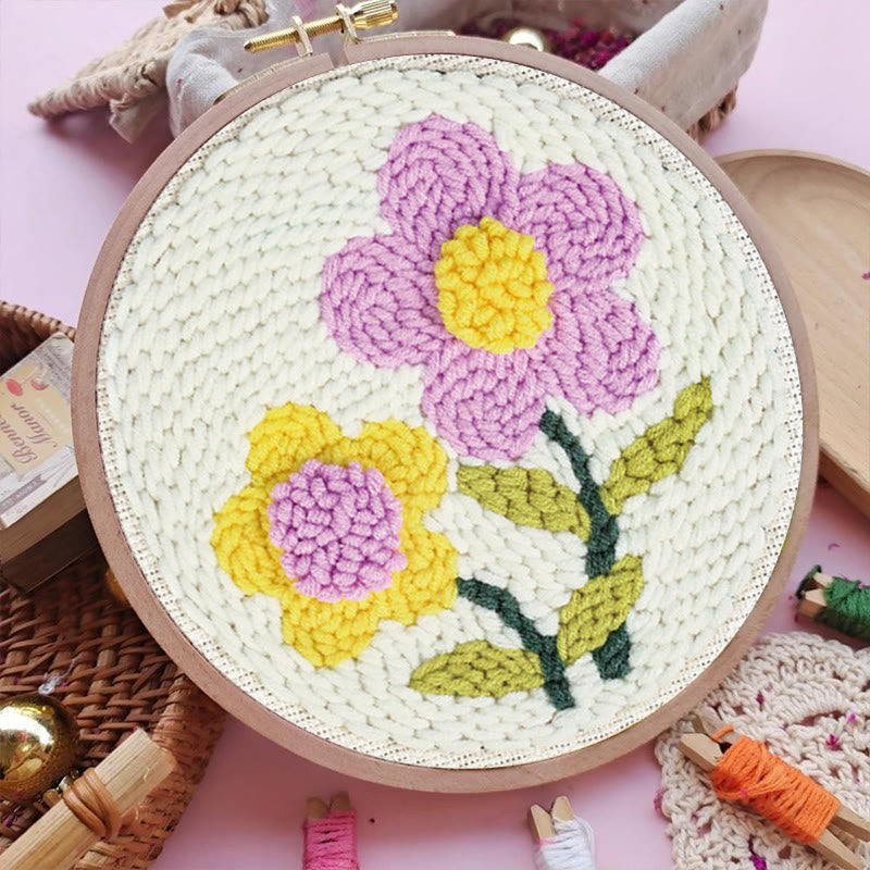 Wildflowers Punch Needle Kit - Diy Flower Stitchwork | Easy For Needle Starters - image 3