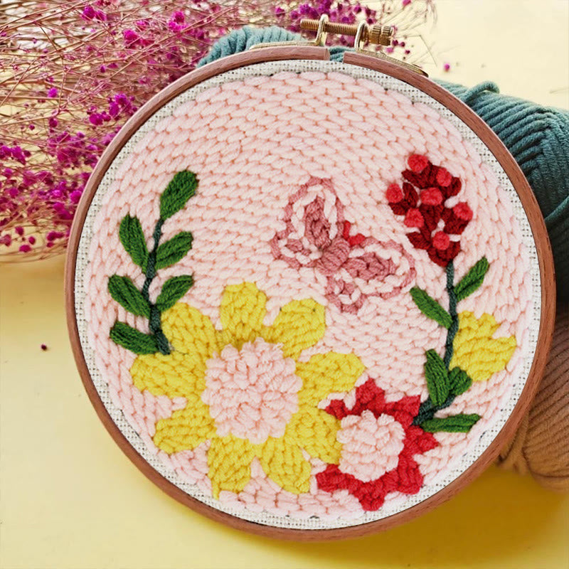 Charming Flowers Punch Needle Kit - Beautiful Floral Artwork | Gift For Mother - image 4