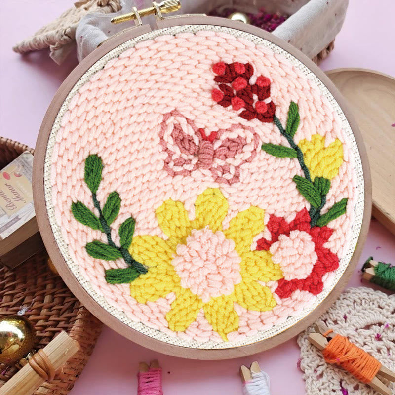 Charming Flowers Punch Needle Kit - Beautiful Floral Artwork | Gift For Mother - image 3