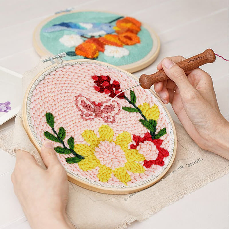  Charming Flowers Punch Needle Kit - Beautiful Floral Artwork | Gift For Mother - image 2