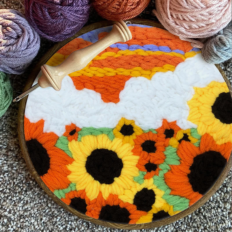 Sunflower Field Punch Needle Kit - Easy Art Craft | Perfect Gifts For Flower Lovers - image 7