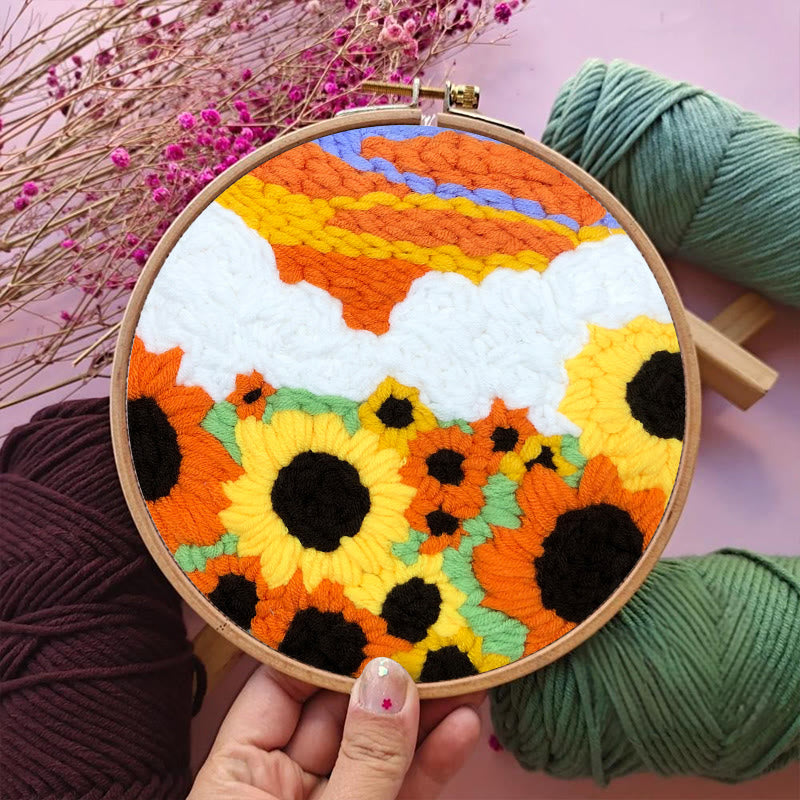 Sunflower Field Punch Needle Kit - Easy Art Craft | Perfect Gifts For Flower Lovers - image 6