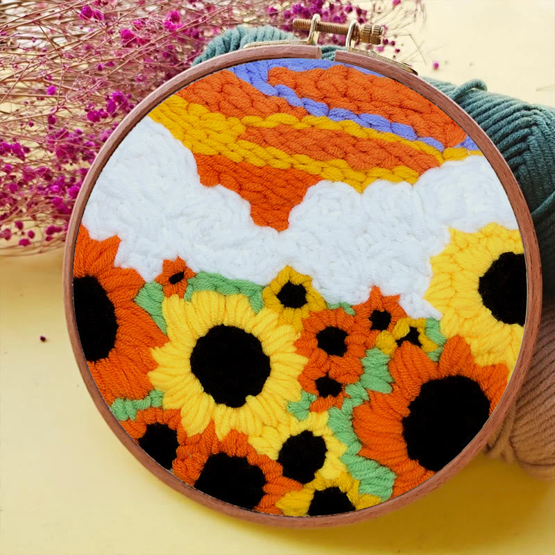 Sunflower Field Punch Needle Kit - Easy Art Craft | Perfect Gifts For Flower Lovers - image 9