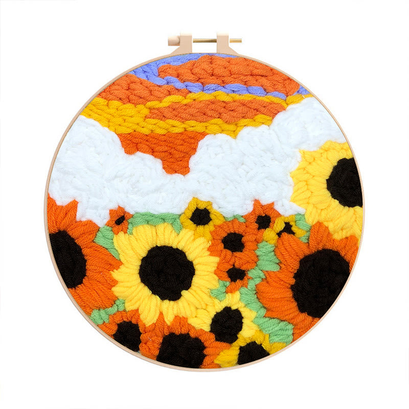 Sunflower Field Punch Needle Kit - Easy Art Craft | Perfect Gifts For Flower Lovers - Sunflower Field Punch Needle Kit - image 0