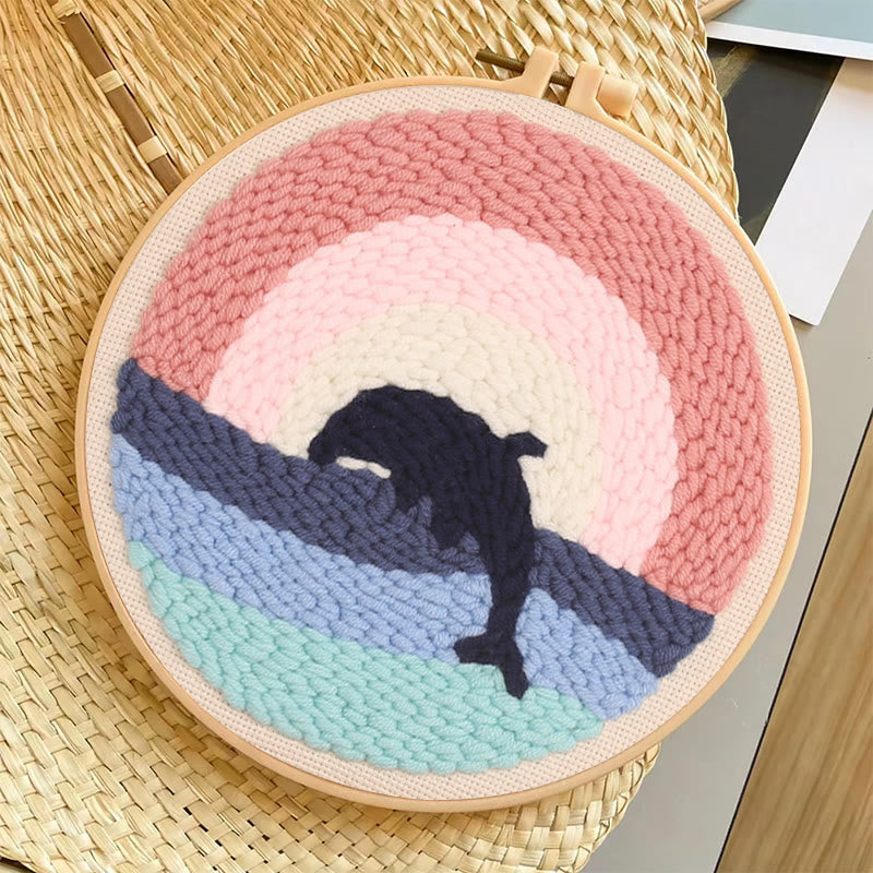  Dolphin Punch Needle Kit - Creative Room Ornament | Handmade Birthday Gifts - image 4