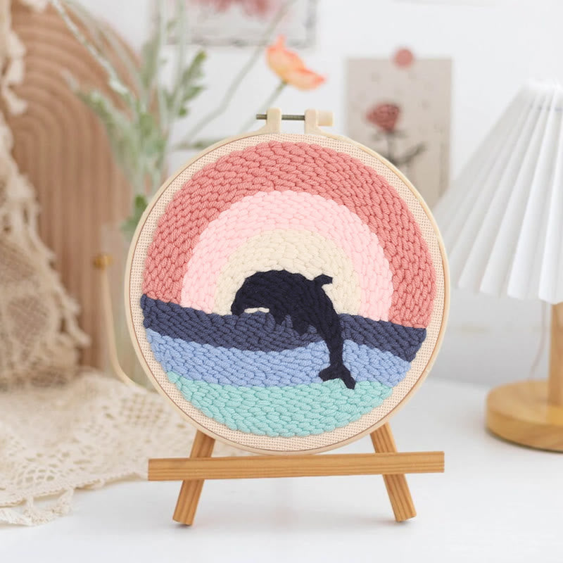  Dolphin Punch Needle Kit - Creative Room Ornament | Handmade Birthday Gifts - image 3