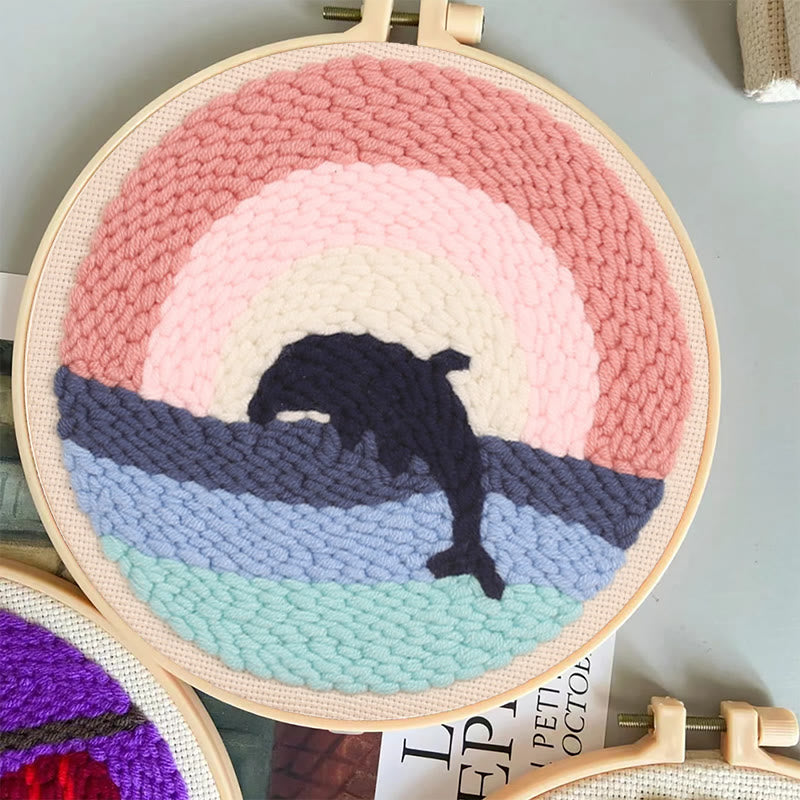  Dolphin Punch Needle Kit - Creative Room Ornament | Handmade Birthday Gifts - image 9