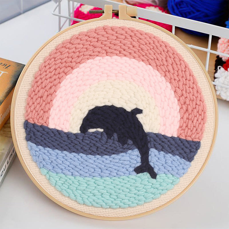  Dolphin Punch Needle Kit - Creative Room Ornament | Handmade Birthday Gifts - image 6