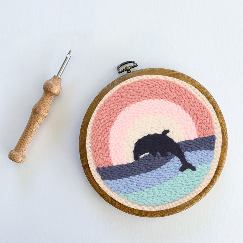  Dolphin Punch Needle Kit - Creative Room Ornament | Handmade Birthday Gifts - image 7