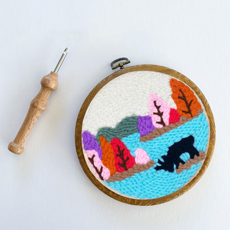 Colourful Lakeside Punch Needle Kit - Diy Handmade Collection | Basic Needle Craft  - image 8