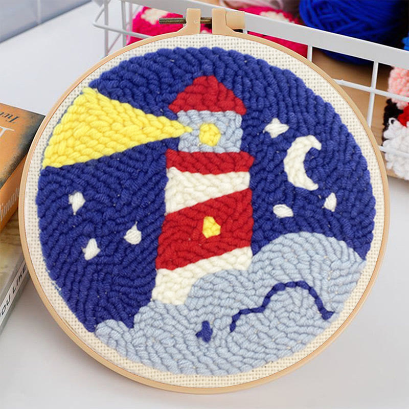  Lighthouse Punch Needle Kit -  Easy Embroidery Set | Creative Gifts For Friends - image 5