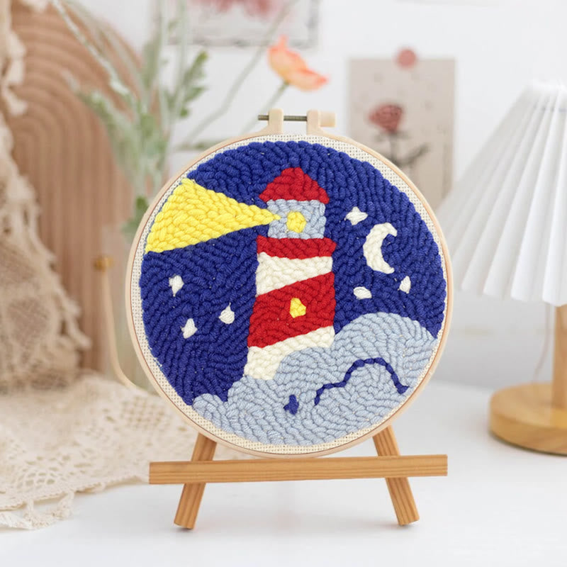  Lighthouse Punch Needle Kit -  Easy Embroidery Set | Creative Gifts For Friends - image 3