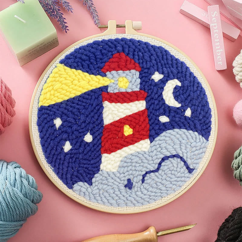  Lighthouse Punch Needle Kit -  Easy Embroidery Set | Creative Gifts For Friends - image 7