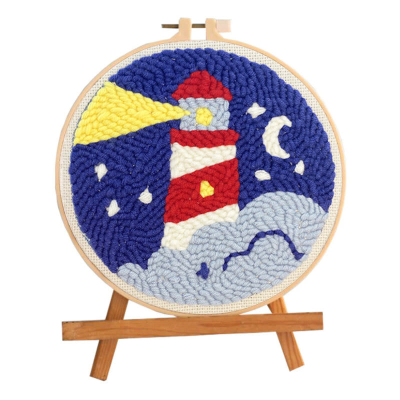  Lighthouse Punch Needle Kit -  Easy Embroidery Set | Creative Gifts For Friends - image 1