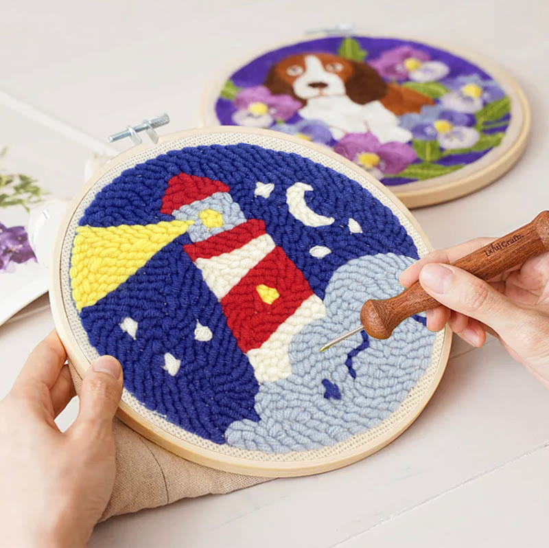  Lighthouse Punch Needle Kit -  Easy Embroidery Set | Creative Gifts For Friends - image 2