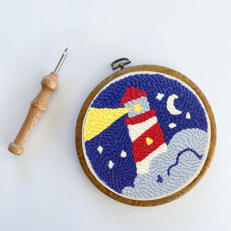  Lighthouse Punch Needle Kit -  Easy Embroidery Set | Creative Gifts For Friends - image 9
