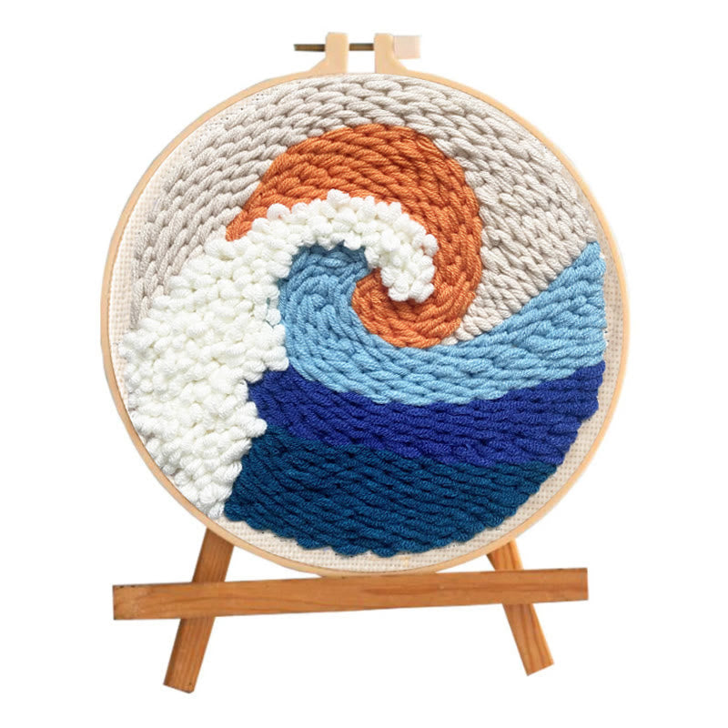  Waves Punch Needle Kit - Unique Home Decor | Perfect For Beginners - image 1