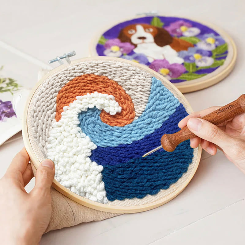  Waves Punch Needle Kit - Unique Home Decor | Perfect For Beginners - image 2