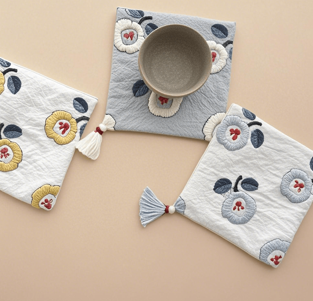 Embroidery Tissue Cover Kit | Personalized Tissue Holder | Home Decorative Coasters - image 3