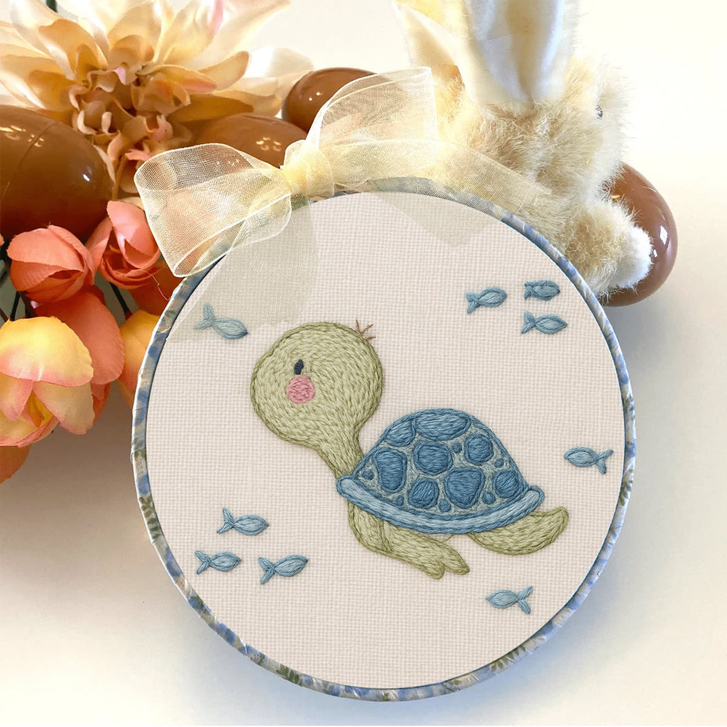 Rubbyoo Embroidery Kit - Cute Little Turtle | Handmade Decoration Gift - image 2