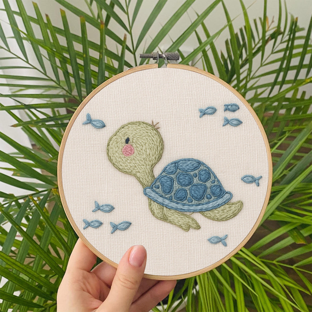 Rubbyoo Embroidery Kit - Cute Little Turtle | Handmade Decoration Gift - image 7