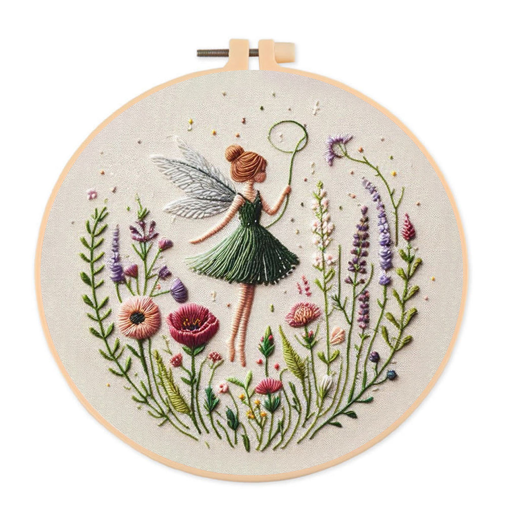 Rubbyoo Embroidery Kit - Dancing Flower Fairy |  Ideal Artwork For Friends - 15*15cm - Embroidery Kit - image 0
