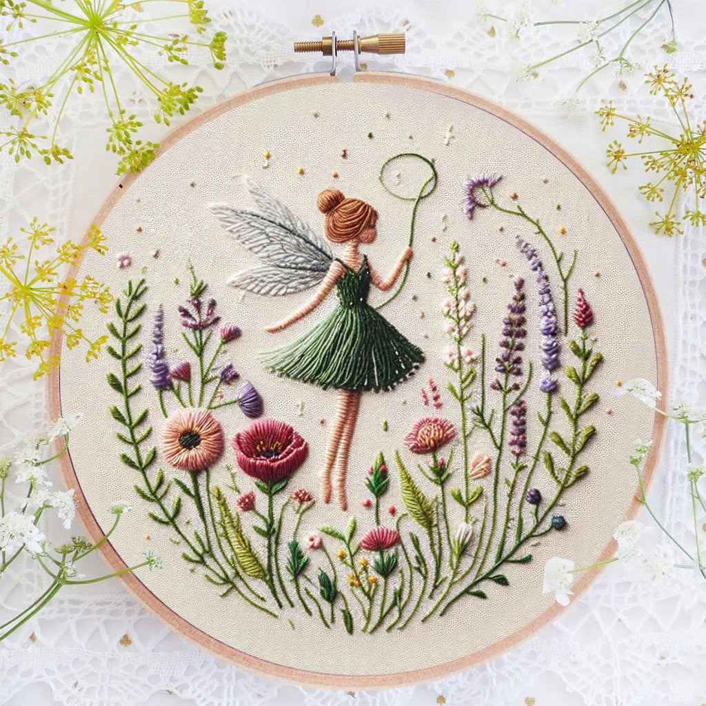 Rubbyoo Embroidery Kit - Dancing Flower Fairy |  Ideal Artwork For Friends - image 4