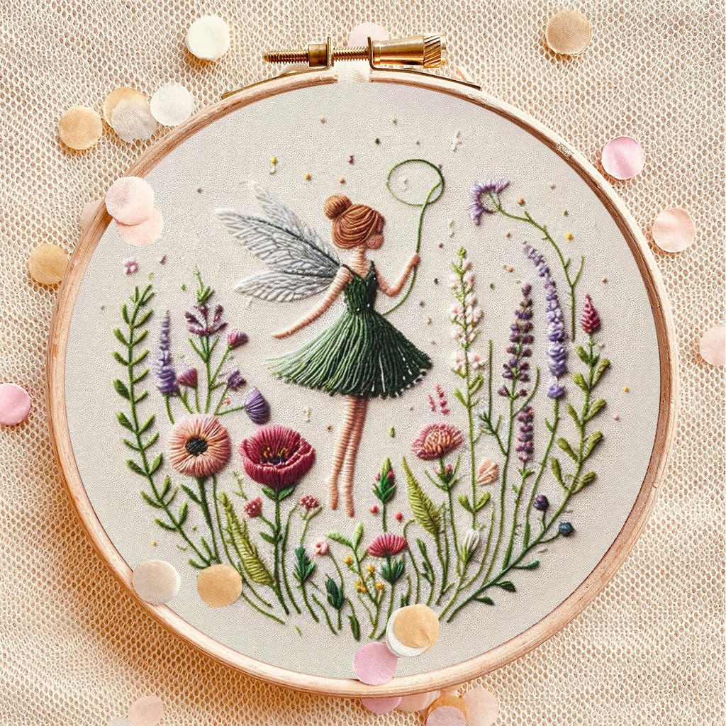 Rubbyoo Embroidery Kit - Dancing Flower Fairy |  Ideal Artwork For Friends - image 1