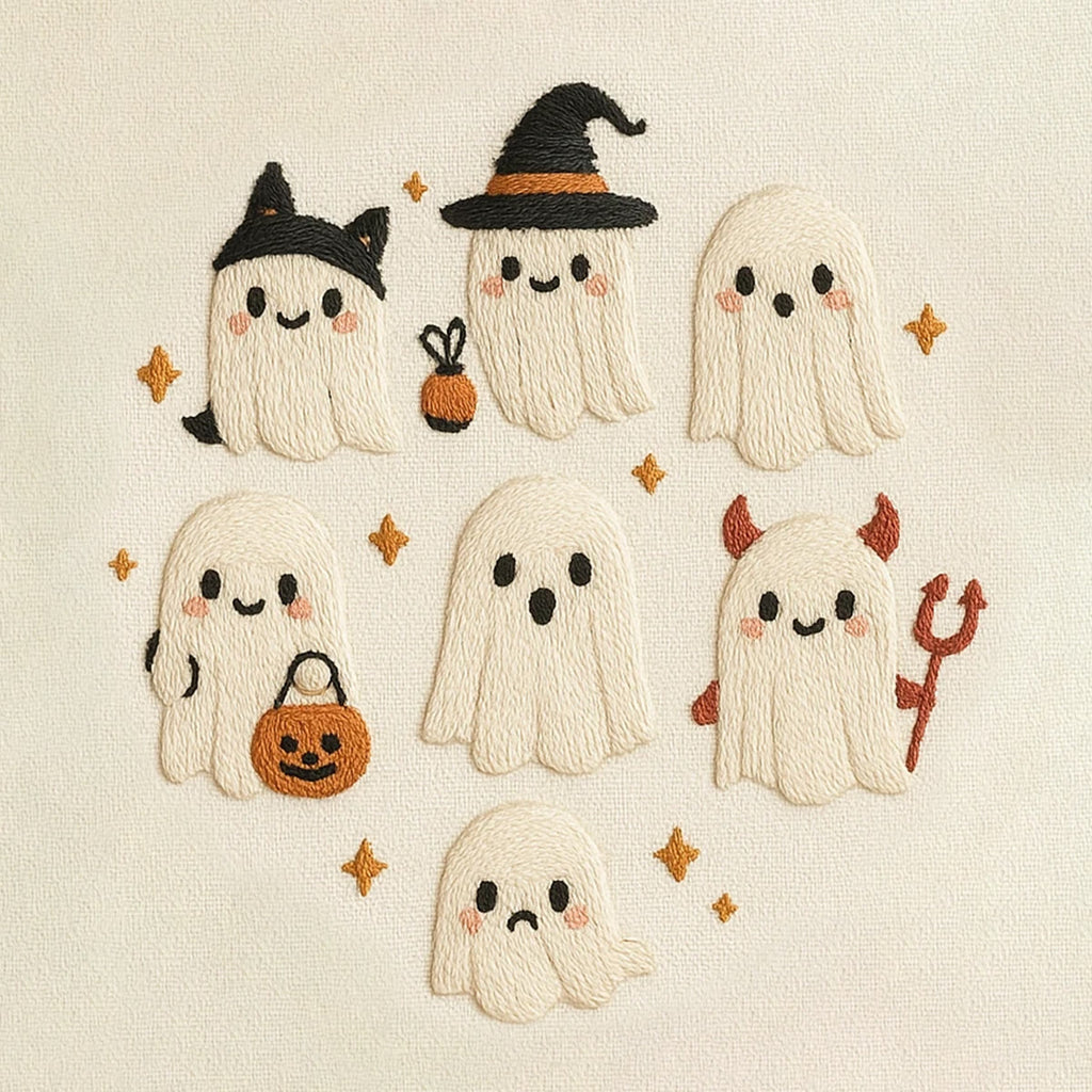 Rubbyoo Embroidery Kit - Halloween Ghost  | Diy Holiday Artwork - image 8