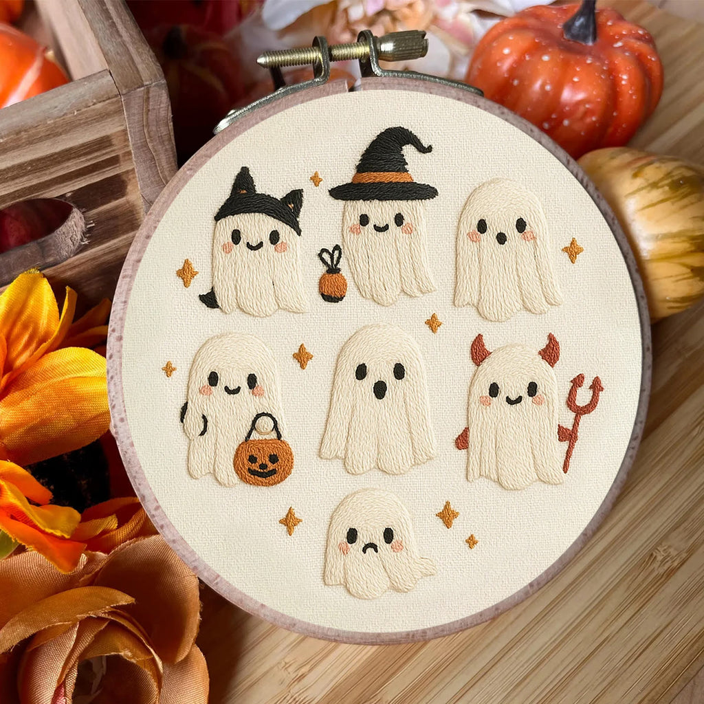 Rubbyoo Embroidery Kit - Halloween Ghost  | Diy Holiday Artwork - image 6