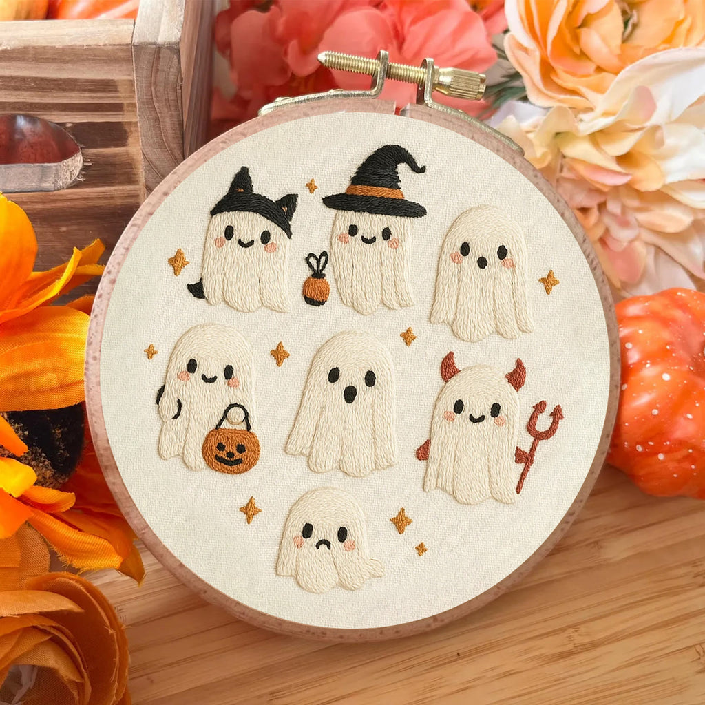 Rubbyoo Embroidery Kit - Halloween Ghost  | Diy Holiday Artwork - image 5
