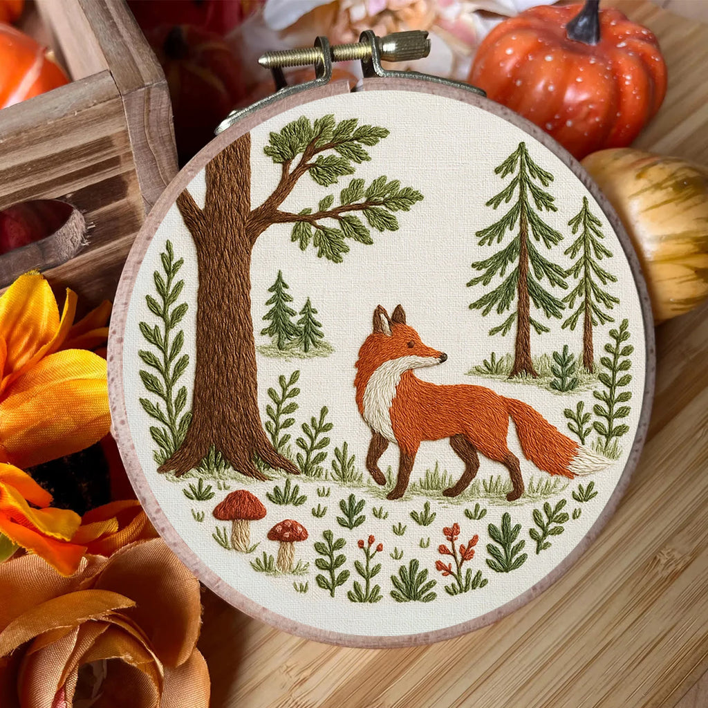 Rubbyoo Embroidery Kit - Woodland Fox | Handmade Animal Craft - image 4