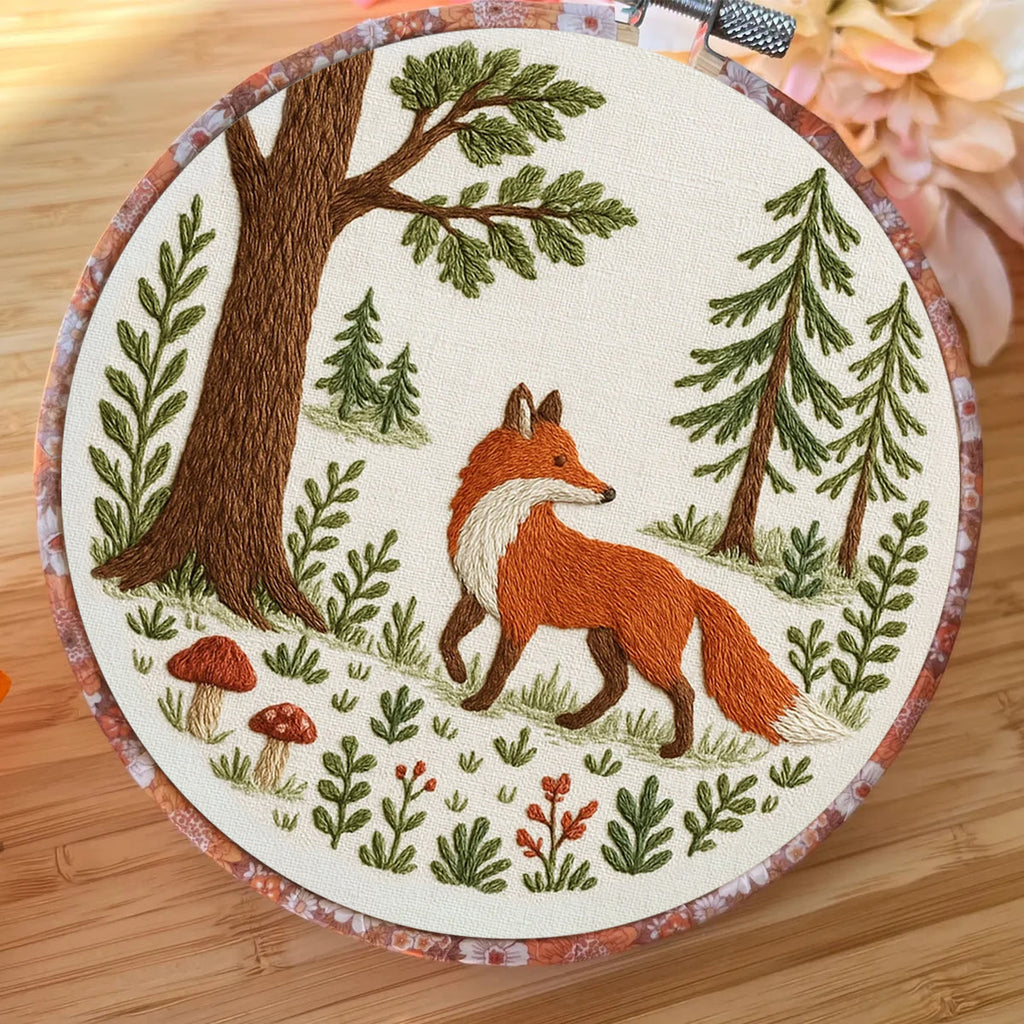 Rubbyoo Embroidery Kit - Woodland Fox | Handmade Animal Craft - image 5