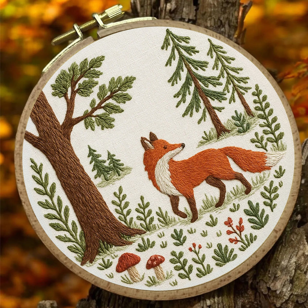 Rubbyoo Embroidery Kit - Woodland Fox | Handmade Animal Craft - image 3
