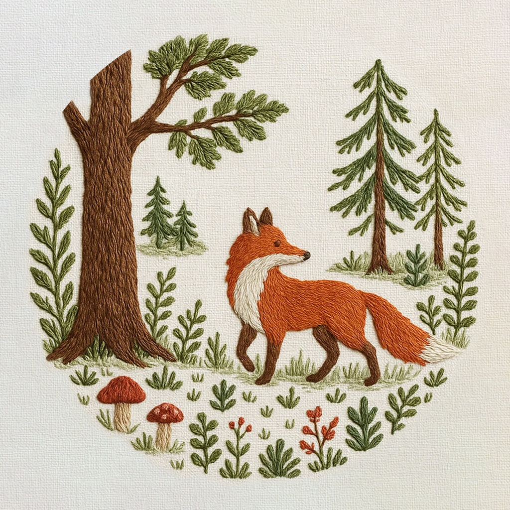 Rubbyoo Embroidery Kit - Woodland Fox | Handmade Animal Craft - image 8