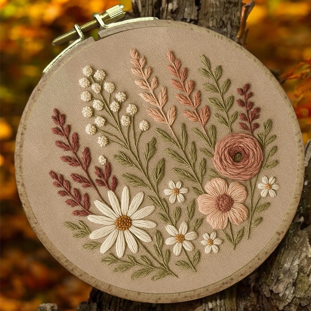 Rubbyoo Embroidery Kit - Flower Blossoms  | Diy Floral Stitchwork - image 6