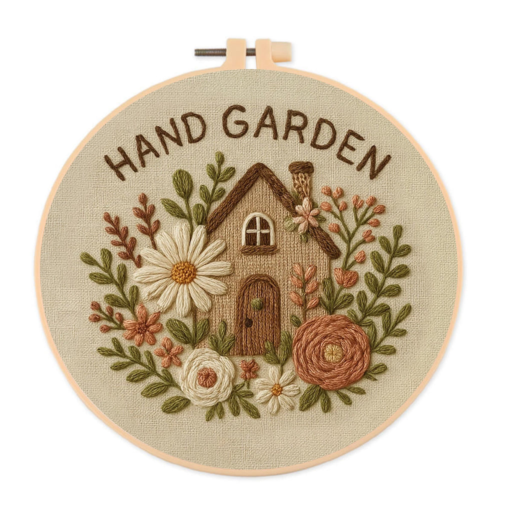 Rubbyoo Embroidery Kit - Hand Garden | Floral Needle Craft  - 20*20cm - image 0