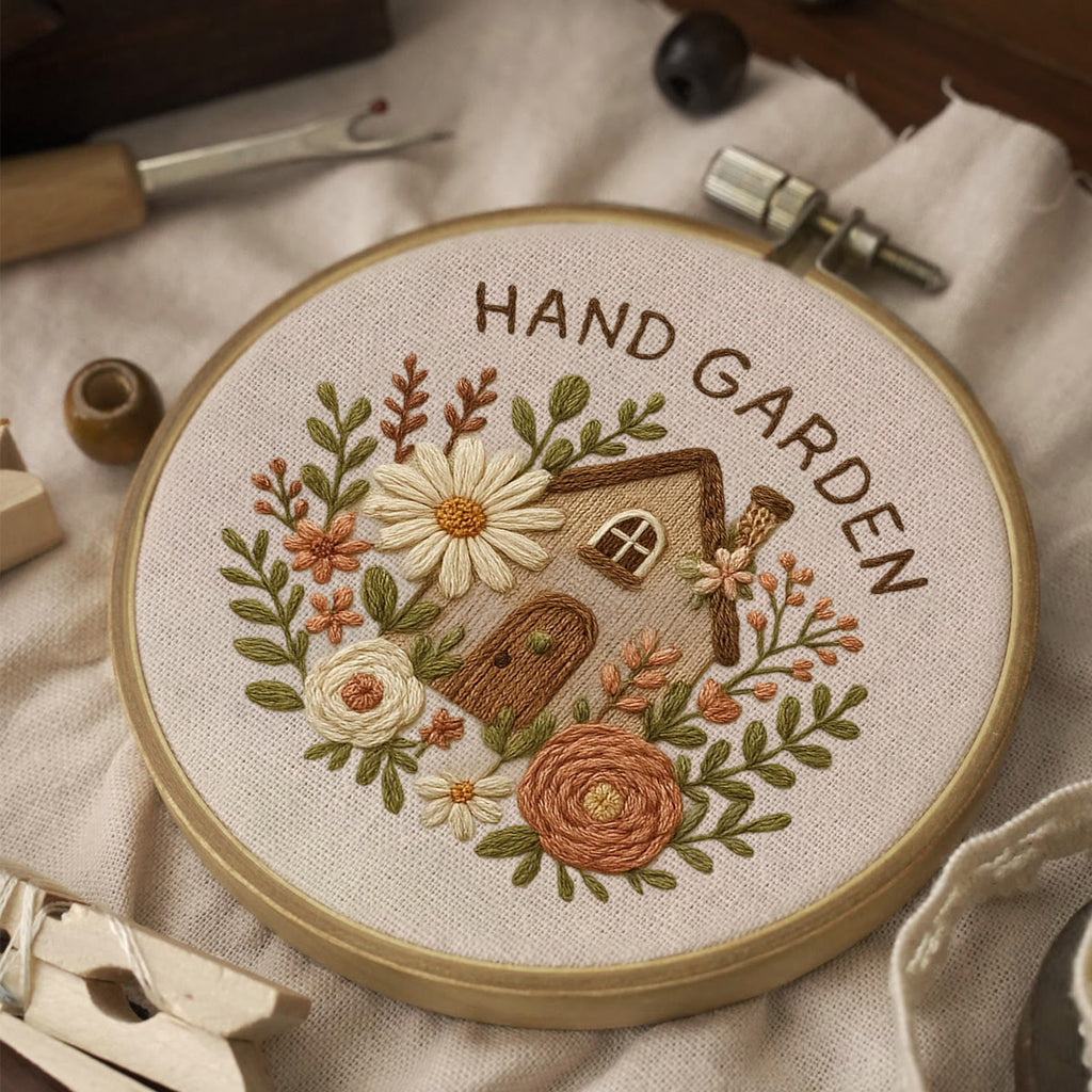 Rubbyoo Embroidery Kit - Hand Garden | Floral Needle Craft  - image 2