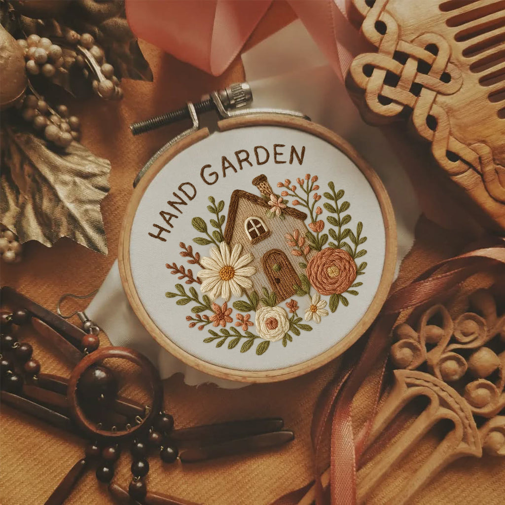 Rubbyoo Embroidery Kit - Hand Garden | Floral Needle Craft  - image 6