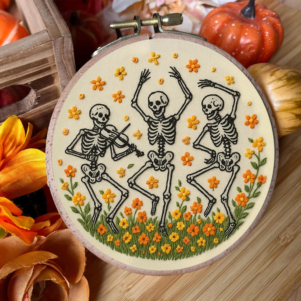 Rubbyoo Embroidery Kit - Spooky Skeleton |  Diy Halloween Needlework - image 6