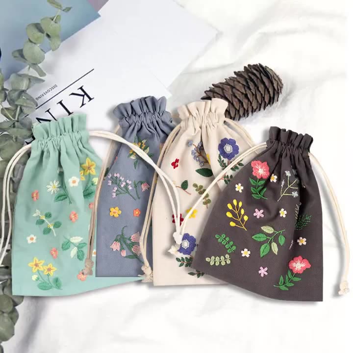 Handmade Drawstring Pouch Kit | Portable Pouch Sachet | Jewelry Storage Bag | Gift For Her - image 1