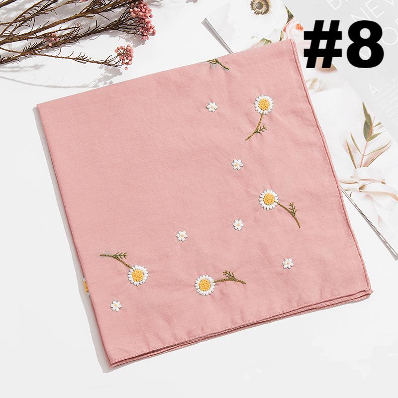 Embroidery Handkerchief Kit | Diy Floral Needlework |  Handicraft For Mother - #8 - image 9